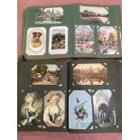 ORIGINAL POSTCARD COLLECTION IN TWO ALBUMS, SHIPPING, FANTASY HEAD, WEYMOUTH POST OFFICE RP, THEATRI