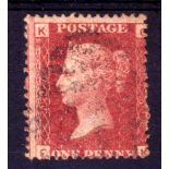 GB: 1864-79 1d PLATE 225 SOUND USED