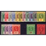 GILBERT AND ELLICE ISLANDS: 1912-24 OG VALUES TO 10/- AND £1 (17)