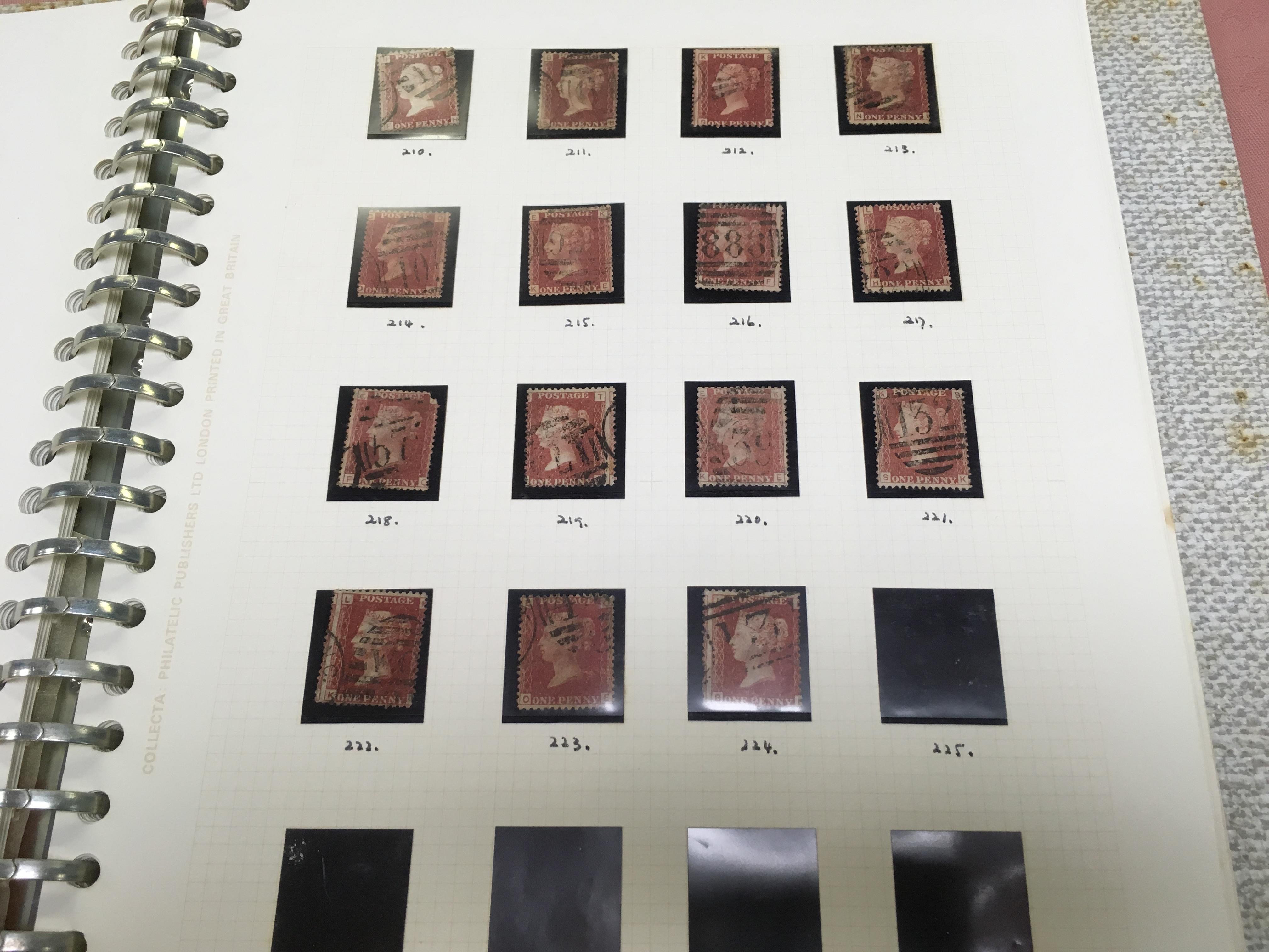 GB: ALBUM WITH 1841-1971 COLLECTION, QV USED WITH 1d REDS, 1870 ½d (5), 1872 - 3 6d CHESTNUT PLATE 1