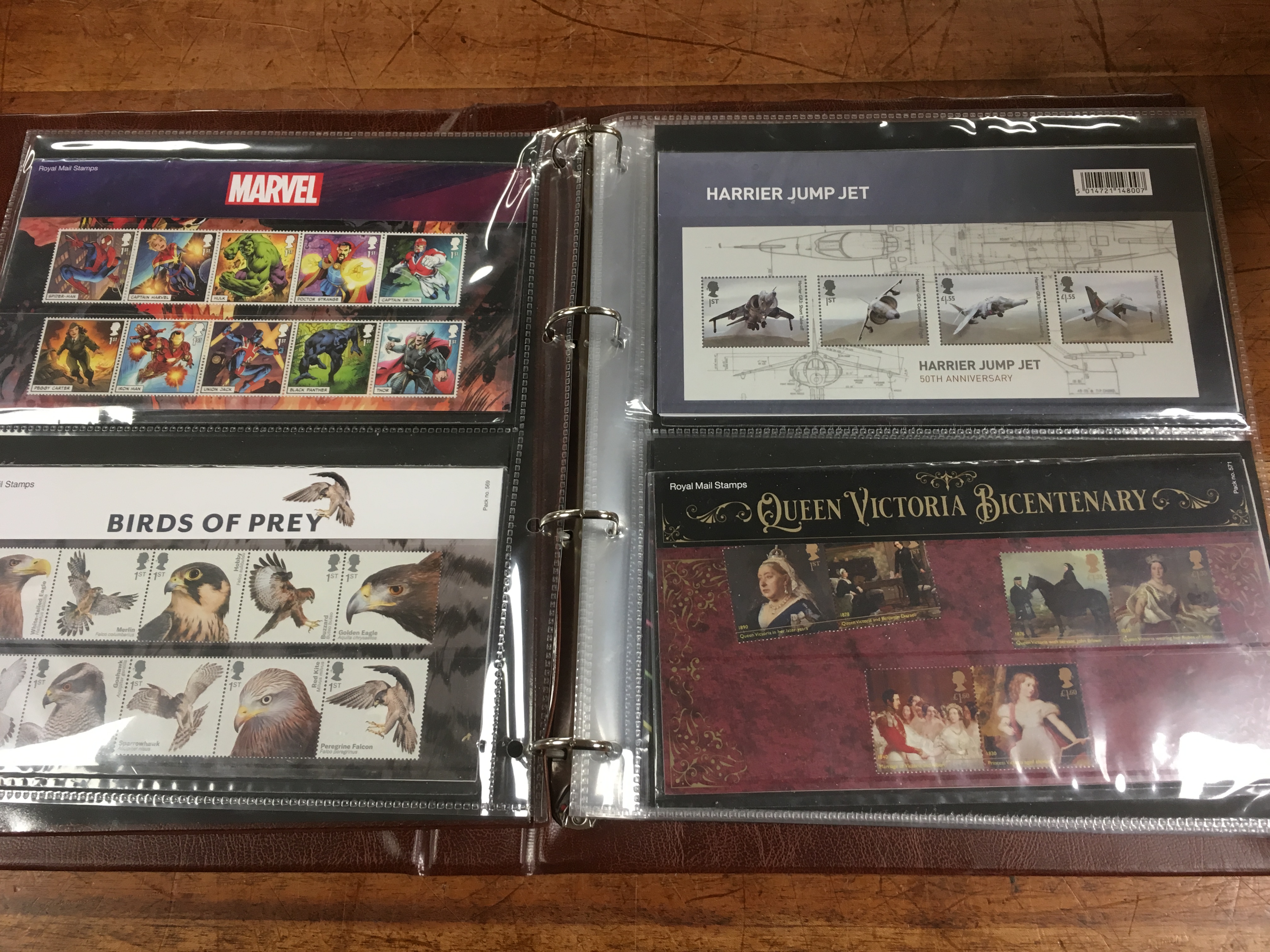 GB: BOX WITH 2006-19 PRESENTATION VALUES IN FOUR ALBUMS, COMMEMS ONLY