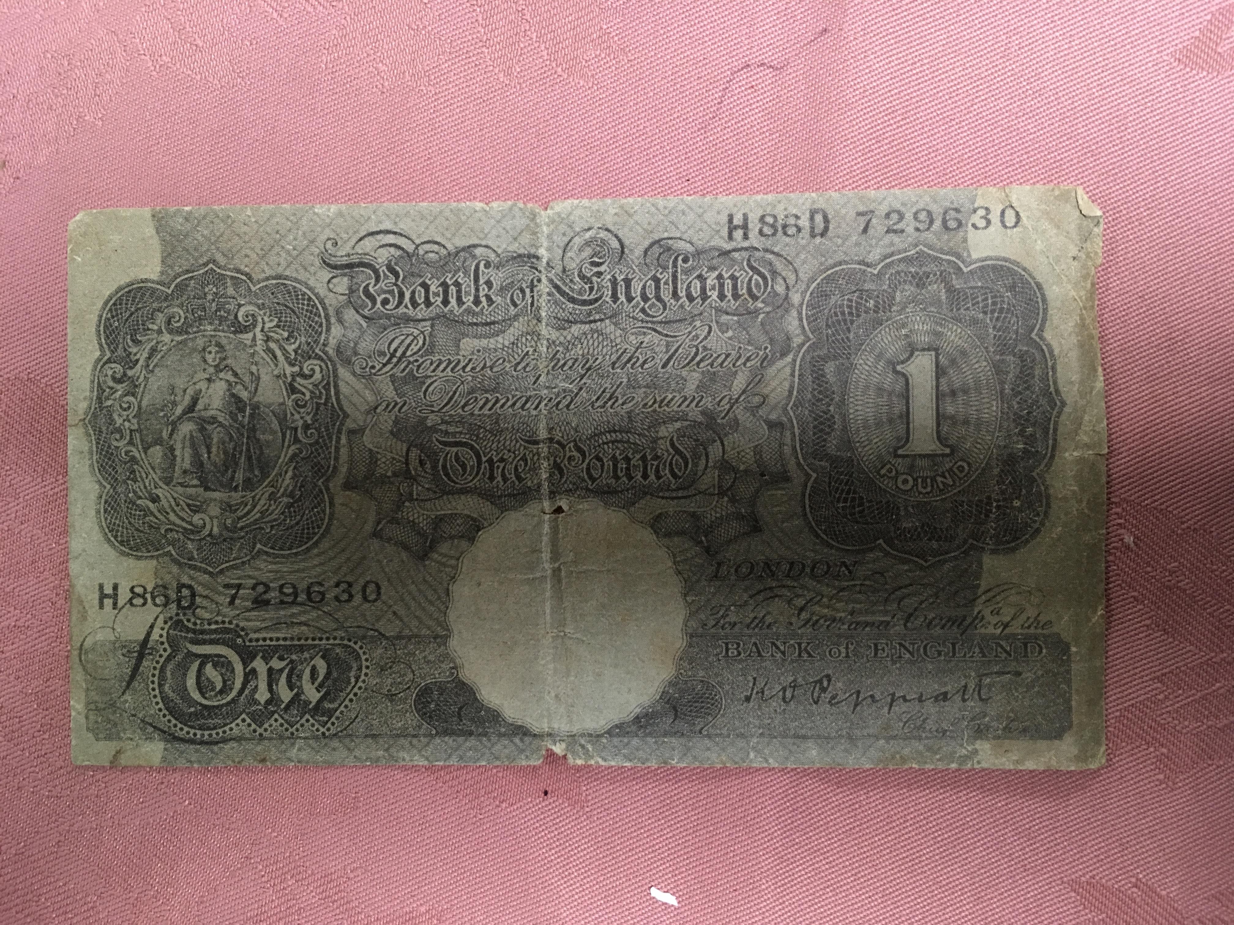 BANKNOTES: MIXED ENGLISH, SCOTTISH AND CHANNEL ISLANDS, ALSO WW2 ONE POUND PROPAGANDA NOTE DROPED OV - Image 2 of 3