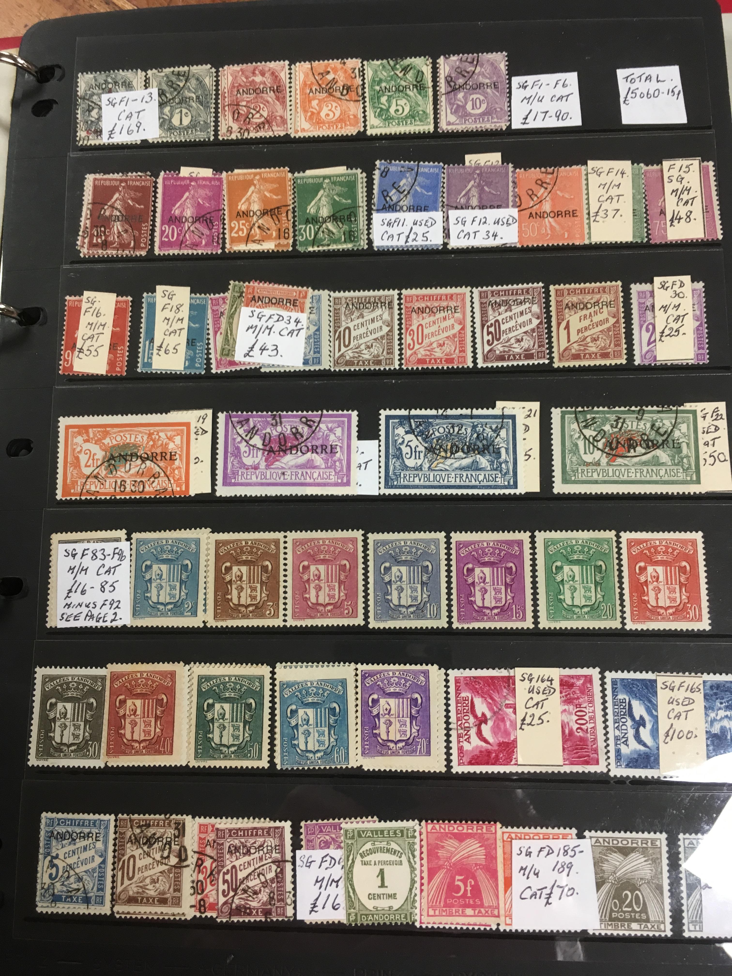 ANDORRA: 1931-2000 MIXED MINT AND USED FRENCH POST OFFICES COLLECTION IN A BINDER, BETTER ITEMS ANNO
