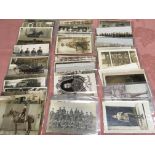 MILITARY POSTCARDS, ALL RP, INDIVIDUALS, GROUPS, ETC. SOME WW1 PERIOD (APPROX 54)