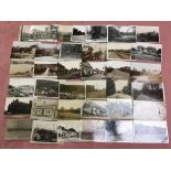 MIXED UK POSTCARDS, WOODFORD RP, ENGLEFIELD GREEN, FELTHAM STATION RP, ASCOT, CHAVEY DOWN, ETC. (48)