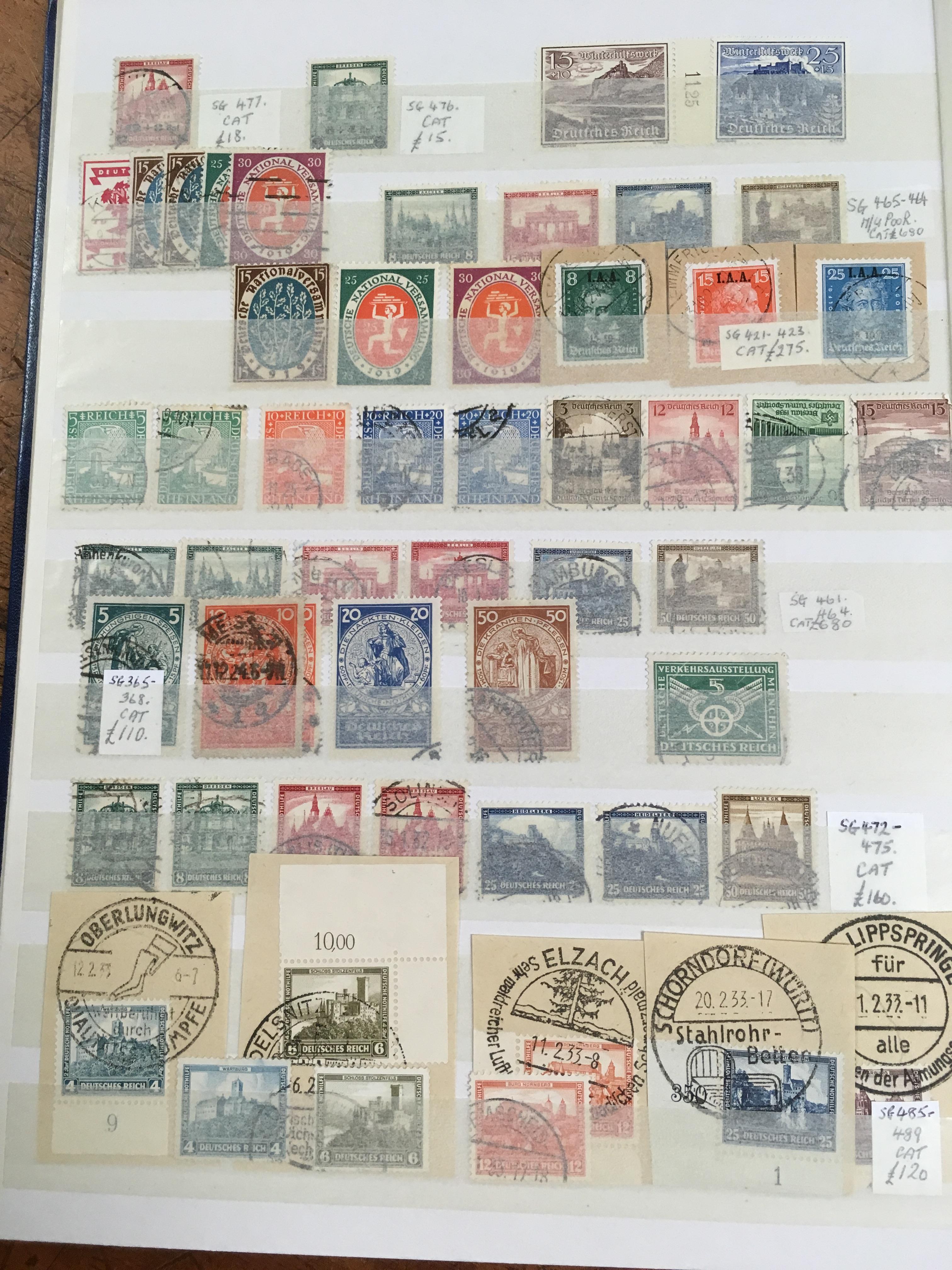 GERMANY: STOCKBOOK WITH 1933-45 THIRD REICH USED COLLECTION, CHARITY SETS, BROWN RIBBON ISSUES, MNIS - Image 4 of 4