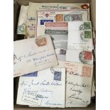 SMALL BOX COVERS AND CARDS WITH IMPERIAL AIRWAYS AND OTHER 1930s AIRMAIL, 1911 LONDON TO WINDSOR FLO