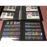 BOX WITH AN EXTENSIVE COLLECTION CHURCHILL THEMATIC STAMPS AND COVERS IN SIX BINDERS AND LOOSE