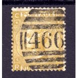 GB: 1865-7 EMBLEMS 9d STRAW SOUND USED SG 98