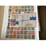 CHINA: BOX WITH COLLECTIONS AND REMAINDERS ON LEAVES, COVERS, FDC, NON-PHILATELIC SOUVENIR SHEETS, 1