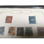 SMALL BOX WITH THE BALANCE OF A COLLECTION IN OLD ALBUM AND LOOSE, BRITISH GUIANA 1853-5 1c AND 4c