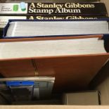 BOX WITH SG SENATOR STANDARD ALBUMS (2), NEW AND BOXED. TWO LARGE STOCKBOOKS, MOUNTS, UVITEC MINOR,