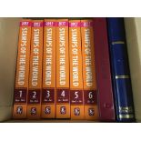 SG STAMPS OF THE WORLD, 5 VOLUMES, COUPLE EMPTY ALBUMS