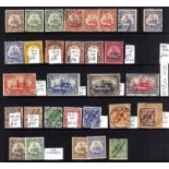 GERMAN COLONIES: NEW GUINEA: MAINLY USED COLLECTION WTH 1897-9 SET, 1901 SET, THE 5m PROVINSKY CERTI