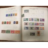 SG NEW IDEAL ALBUM WITH A MINT AND USED COLLECTION INCLUDING BATUM, EGYPT, INDIA, MAURITIUS, SAINTS,