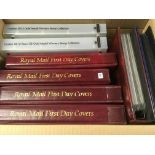 GB: LARGE BOX FIRST DAY COVERS IN EIGHT ALBUMS, COMMEMS TO 2013, OLYMPIC 2012 ETC.