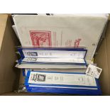 BOX WITH HAWID OR SHOWGARD MOUNTS, MAINLY PART PACKETS, STRIPS AND BLOCK SIZES