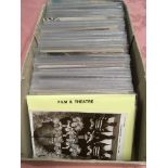BOX WITH RETIRED DEALER'S POSTCARD STOCK: FILM AND THEATRE STARS, ETC. (APPROX 300)