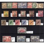 GERMAN COLONIES: SAMOA: MAINLY USED COLLECTION 1900 AND 1900 YACHT BASIC SETS ETC. (21)