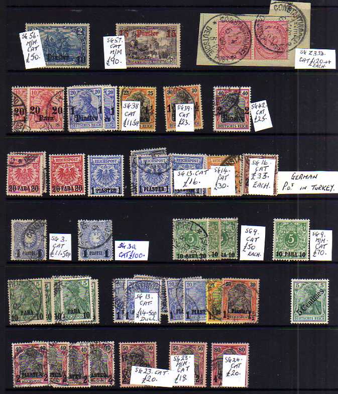 GERMAN POST OFFICES IN TURKISH EMPIRE: MAINLY USED COLLECTION WITH SETS AND HIGH VALUES, SHADES, POS - Image 3 of 3