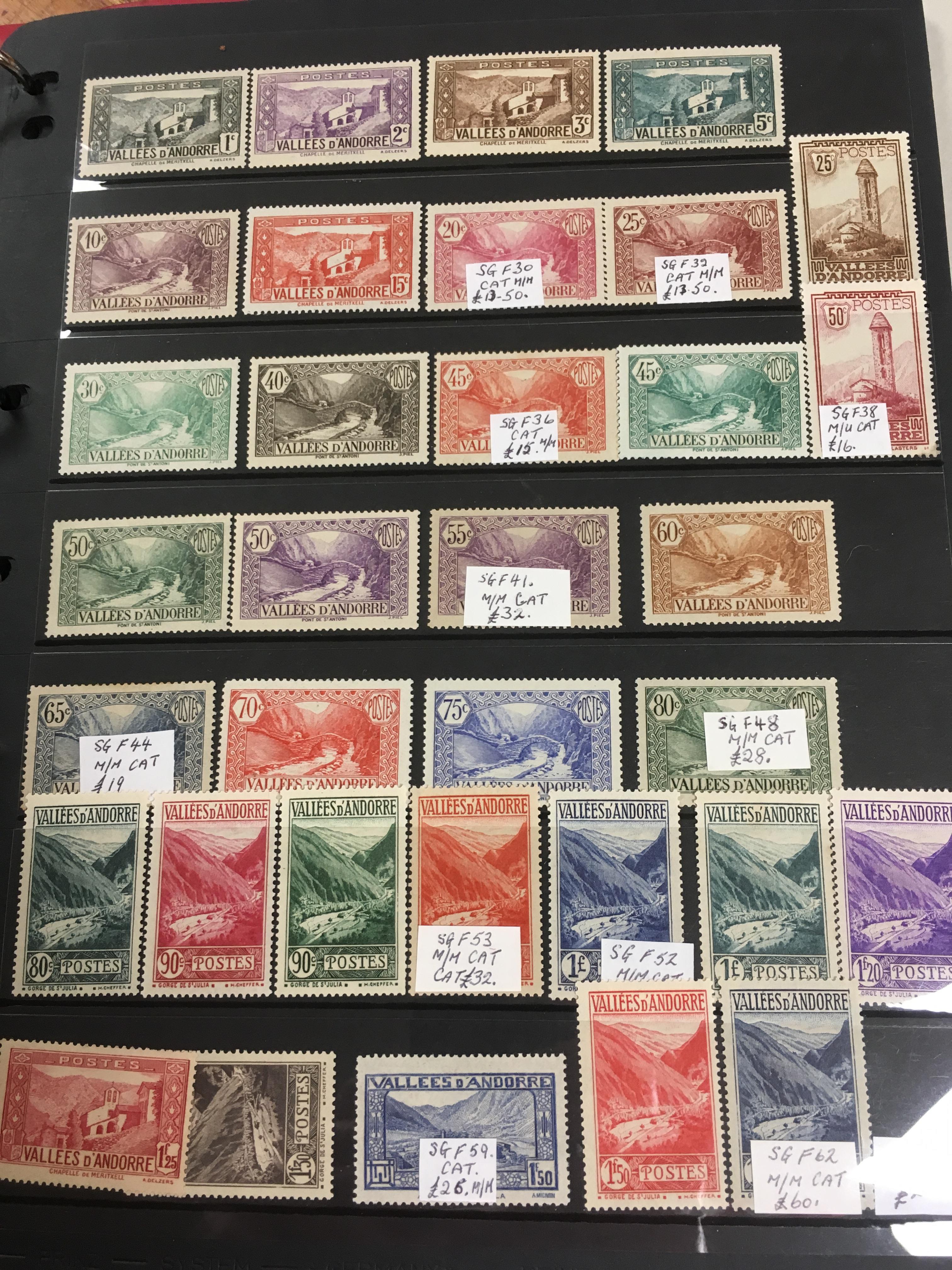 ANDORRA: 1931-2000 MIXED MINT AND USED FRENCH POST OFFICES COLLECTION IN A BINDER, BETTER ITEMS ANNO - Image 2 of 3