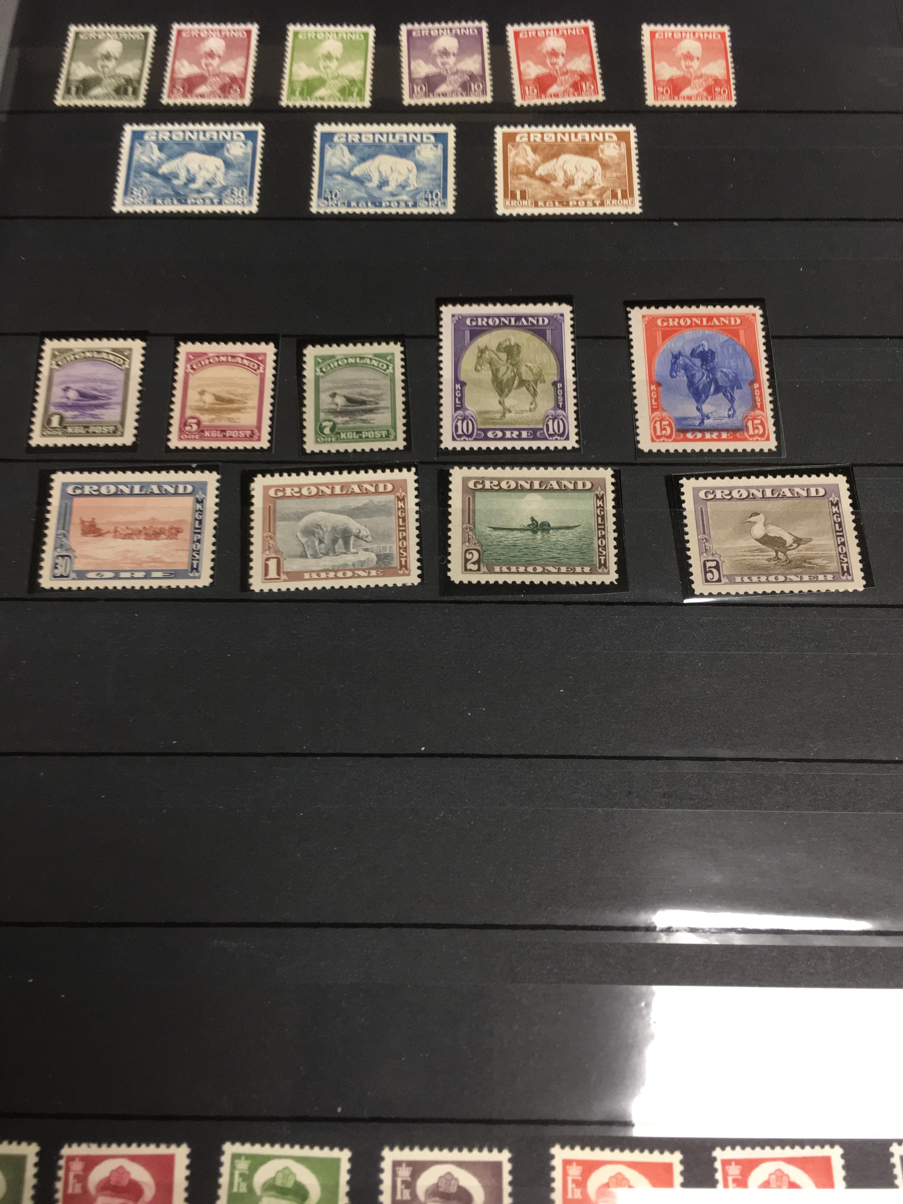 FAROES AND GREENLAND: MAINLY MNH COLLECTION IN TWO STOCKBOOKS AND LOOSE, ALSO YEAR PACKS, GREENLAND