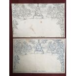 GB: 1840 MULREADY ENVELOPES, 1d A146 AND 2d a198, BOTH UNUSED, STAINS AND CREASES (2)