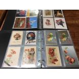 TWO ALBUMS WITH A COLLECTION OF POSTCARDS FEATURING POPPIES, VARIOUS PUBLISHERS WITH SOME MORE MODER