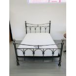 DESIGNER METAL DOUBLE BED FRAME AND SILENTNIGHT POCKET 800 MEMORY MATTRESS