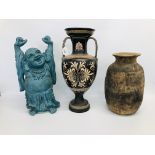 LARGE GREEK TWO HANDLED URN,