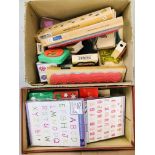 LARGE BOX OF CRAFT ACCESSORIES TO INCLUDE STAMPS, PAPER CRAFT, STATIONERY ETC.