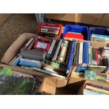 8 BOXES OF ASSORTED BOOKS