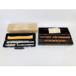 CASED FLUTE "THE FREMONT" + CASED TENOR C RECORDER A/F