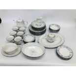 42 PIECE NORITAKE CONTEMPORARY BLUE HILL 2482 TEA & DINNERWARE