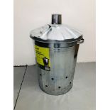 AS NEW GALVANISED INCINERATOR - SOLD AS SEEN