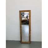 STRIPPED PINE FRAMED DRESSING MIRROR