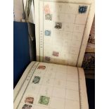 A BOX OF STAMPS IN ALBUMS AND LOOSE