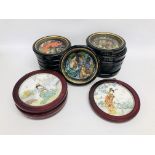 A COLLECTION OF 12 BRADEX EXCHANGE RUSSIAN DESIGN PORCELAIN WALL PLATES IN CIRCULAR MOUNTS + 4