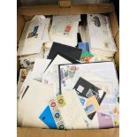 LARGE BOX LOOSE STAMPS AND FIRST DAY COVERS