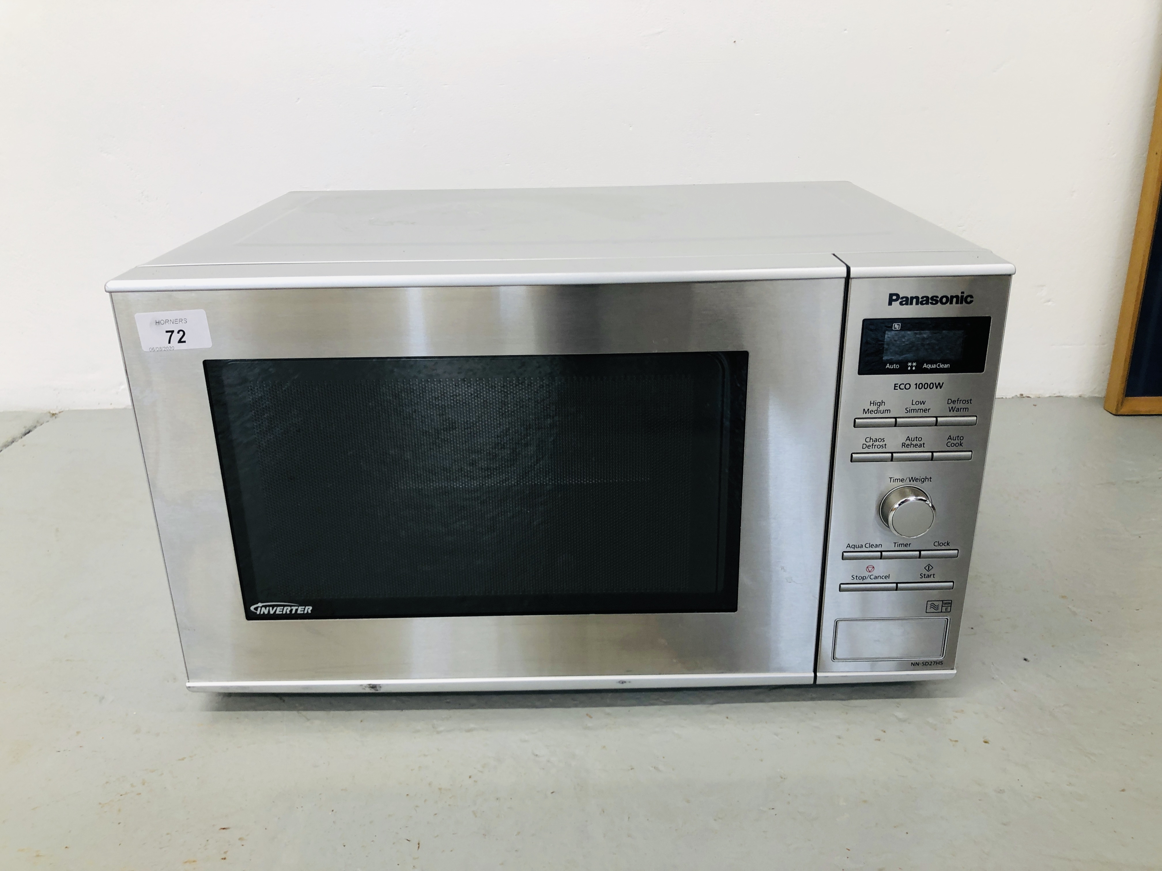 PANASONIC ECO 1000 W MICROWAVE - SOLD AS SEEN