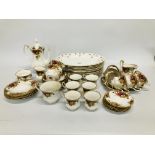ROYAL ALBERT OLD COUNTRY ROSES TEA & COFFEE WARE - APPROX 39 PIECES (2 CUPS A/F) + 3 ROYAL ALBERT