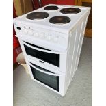 BELLING DOUBLE ELECTRIC OVEN WITH SOLID HOT PLATES - SOLD AS SEEN