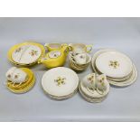 BRISTOL TETE À TETE TEA AND DINNERWARE TO INCLUDE CUPS, SAUCERS, DINNER PLATES,