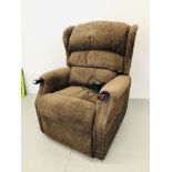 BROWN ELECTRIC RECLINER ARMCHAIR - SOLD AS SEEN