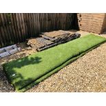 ASTRO TURF LAWN WITH CUSTOMISED UNDERLAY - APPROXIMATE SIZE 19 FT X 12.