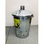 AS NEW GALVANISED INCINERATOR - SOLD AS SEEN