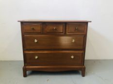 A SET OF STAG CHEST OF DRAWERS