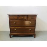 A SET OF STAG CHEST OF DRAWERS