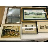 A FRAMED OIL BERYL JOHNS, LOCAL ETCHINGS, OIL ON BOARD DEPICTING CATTLE BY RIVERS EDGE,