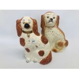 TWO STAFFORDSHIRE DOGS
